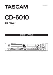 Manual Tascam CD-6010 CD Player