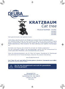 Bedienungsanleitung Deuba 101992 Kratzbaum