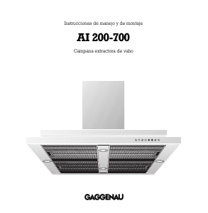 Manual de uso Gaggenau AI200700 Campana extractora