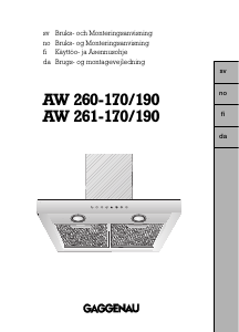 Käyttöohje Gaggenau AW261190 Liesituuletin