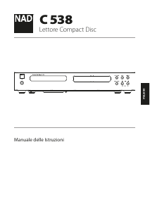 Manuale NAD C 538 Lettore CD