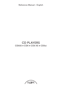 Handleiding Naim CD5 XS CD speler