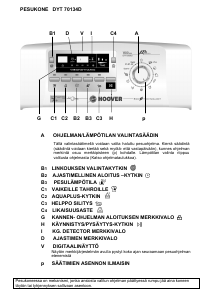 Käyttöohje Hoover DYT 70134 D Pesukone