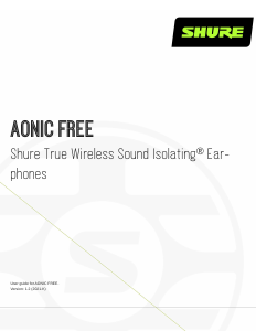 Handleiding Shure Aonic Free Koptelefoon