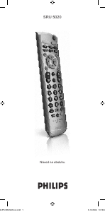 Návod Philips SRU5020 Diaľkový ovládač