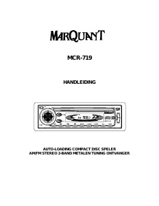 Handleiding MarQuant MCR-719 Autoradio