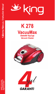 Mode d’emploi King K 278 VacuuMax Aspirateur