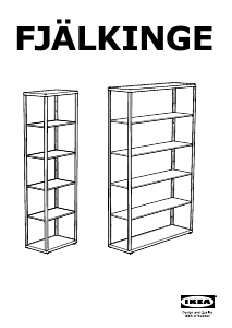 Manual IKEA FJALKINGE (58x35x193) Estante
