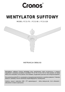 Instrukcja Cronos FC11-70 Wentylator sufitowy