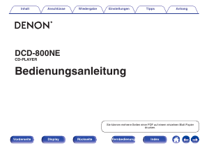Bedienungsanleitung Denon DCD-800NE CD-player