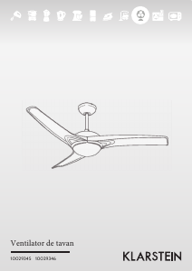 Manual Klarstein 10029345 Figo Ventilator de tavan