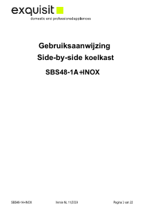 Bedienungsanleitung Exquisit SBS 48-1A+INOX Kühl-gefrierkombination
