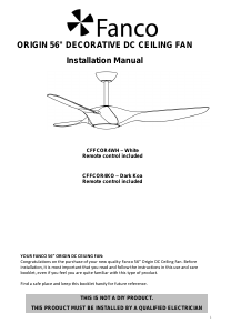 Handleiding Fanco CFFCOR4WH Plafondventilator