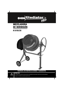 Manual de uso Gladiator Pro H 8155/25 Mezclador de cemento