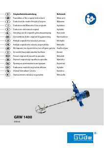 Handleiding Güde GRW 1400 Cementmixer