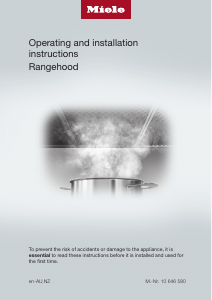 Manual Miele DA 3496 Cooker Hood