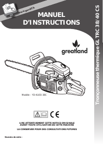 Mode d’emploi Greatland GL TRC 38 CS Tronçonneuse