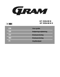 Käyttöohje Gram KF 3326-90 N X Jääkaappipakastin