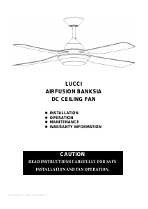 Manual de uso Lucci Banksia Ventilador de techo