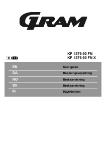 Käyttöohje Gram KF 4376-90 FN X Jääkaappipakastin
