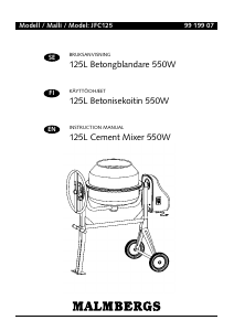 Handleiding Malmbergs JFC125 Cementmixer