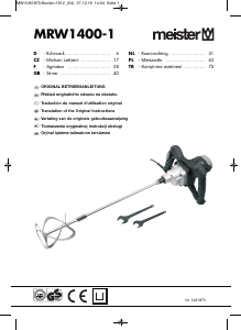 Bedienungsanleitung Meister MRW1400-1 Handrührwerk