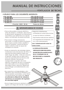 Manual de uso SeverBon VTA 420 MA Ventilador de techo
