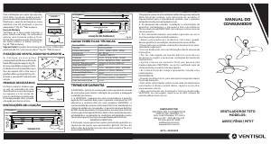 Manual Ventisol Petit Ventilador de teto
