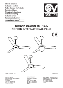 Manuale Vortice Nordik Design 1S Ventilatore da soffitto