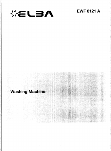 Manual Elba EWF 8121 A Washing Machine
