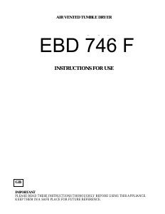 Manual Elba EBD 746F Dryer