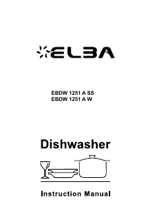 Manual Elba EBDW 1251 A W Dishwasher