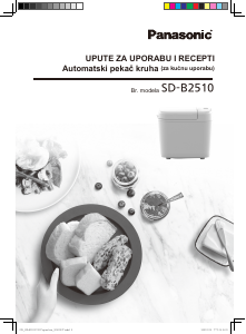 Priručnik Panasonic SD-B2510 Pekač za kruh