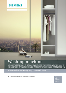 Handleiding Siemens WM10P1601W Wasmachine