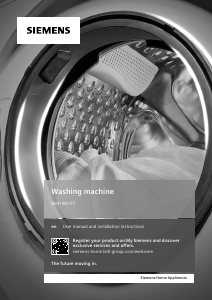 Handleiding Siemens WM14N177 Wasmachine