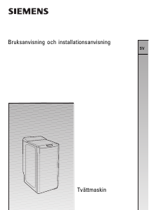 Bruksanvisning Siemens WP13T551FN Tvättmaskin