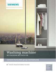 Handleiding Siemens WS12K261HK Wasmachine