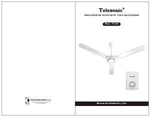 Manual de uso Telesonic FC-56 Ventilador de techo