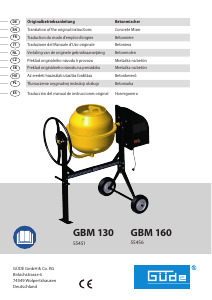 Návod Güde GBM 160 Miešačka cementu