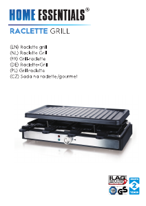 Manual Home Essentials RG-124722 Raclette Grill