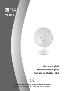 Priročnik NABO VT3036 Ventilator
