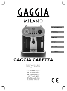 Bruksanvisning Gaggia RI8527 Carezza Espressomaskin