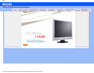 Mode d’emploi Philips 170A8FS Moniteur LCD