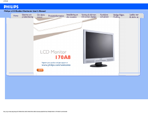 Bruksanvisning Philips 170A8FS LCD skärm