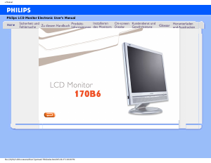 Bedienungsanleitung Philips 170B6 LCD monitor