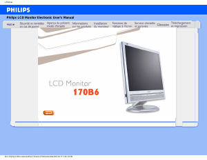 Mode d’emploi Philips 170B6 Moniteur LCD