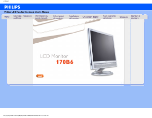 Manuale Philips 170B6 Monitor LCD
