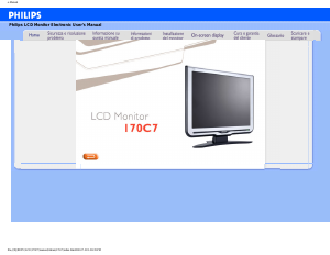 Manuale Philips 170C7FS Monitor LCD