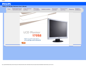 Instrukcja Philips 170S8FS Monitor LCD