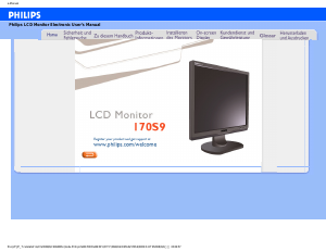 Manual Philips 170S9FB LCD Monitor
